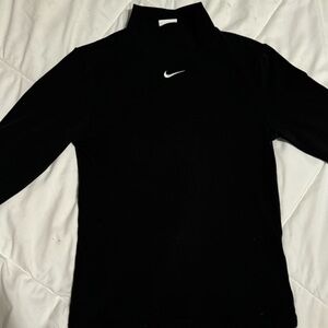 Nike Turtle Neck Long Sleeve - Black, Size XS